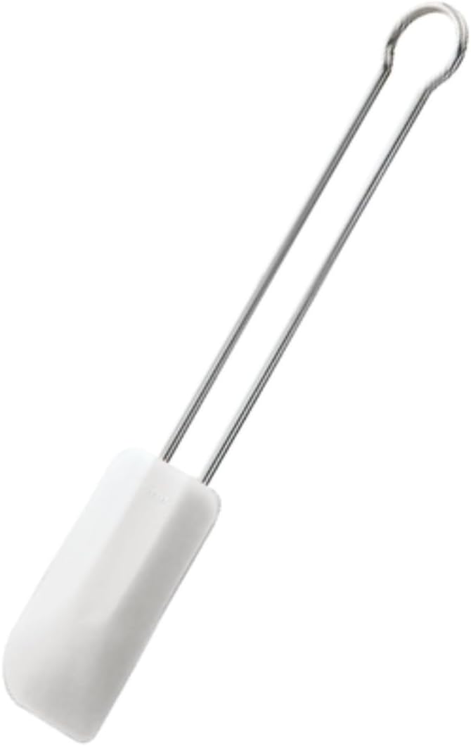 Rosle Stainless Steel & Silicone Flexible Spatula, 10-inch,White