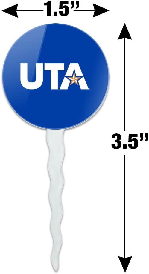 Texas at Arlington Primary Logo Cupcake Picks Toppers Decoration Set of 6