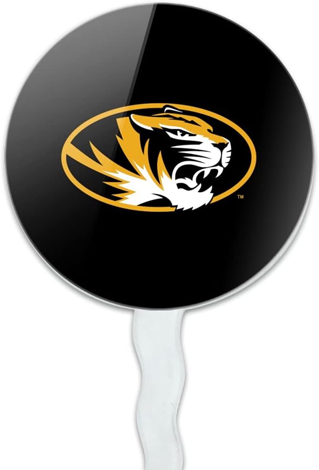 University of Missouri Primary Logo Cupcake Picks Toppers Decoration Set of 6