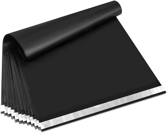 14.5x19” Black Colored Poly Mailers Shipping Bags Self Sealing 2MIL (Pack 3000)