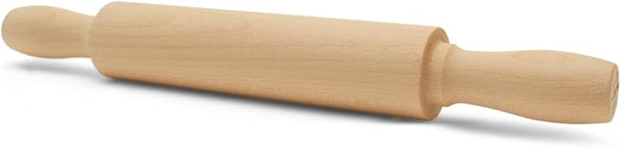 Wooden Mini Rolling Pin, 7 Inches Long, Pack of 6, Perfect for Fondant, Pasta, Baking in the Kitchen, Play-doh, Crafting and Imaginative Play, by Woodpeckers