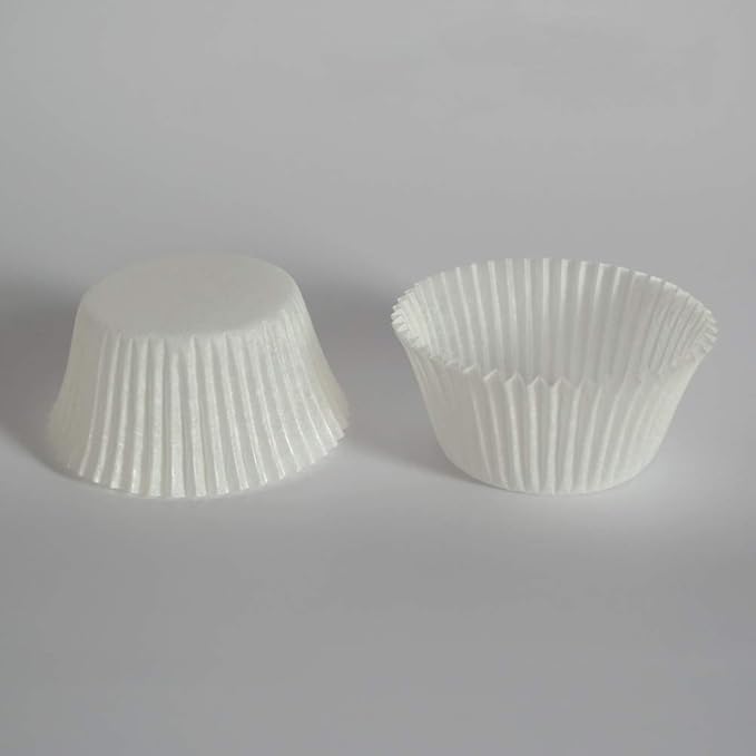 White Cupcake Liners Greaseproof Paper Standard Baking Cups for Wedding Party and More, 150-Count