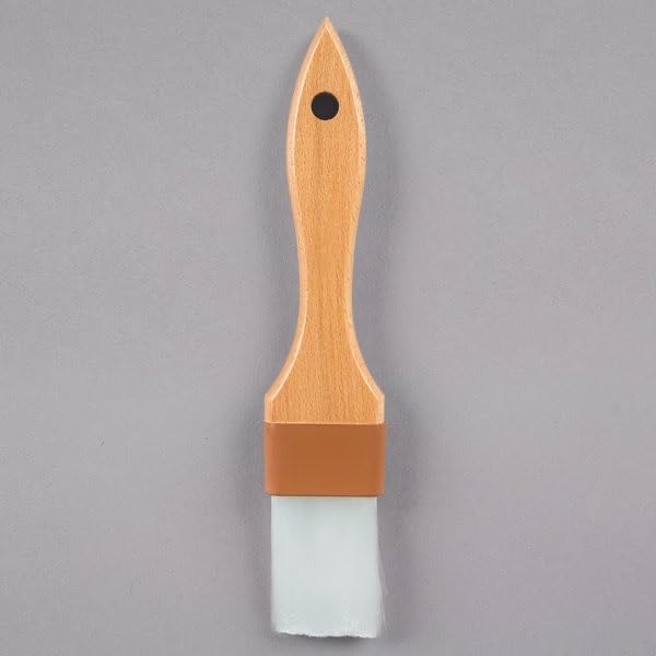 AME D'ESSENCE 2-Inch Pastry Brush – Nylon Bristle Basting & BBQ Marinade Brush with Lacquered Hardwood Handle for Cooking & Baking