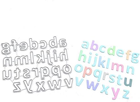 Lowercase 26 Alphabet Cutting Dies, Capital 26 Letters Die Cuts Metal Embossing Stencils Template Mould for Card Scrapbooking and DIY Craft Album Paper Card Decor