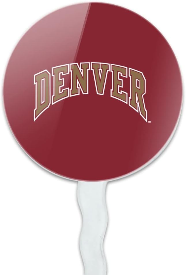 U of Denver Primary Logo Cupcake Picks Toppers Decoration Set of 6