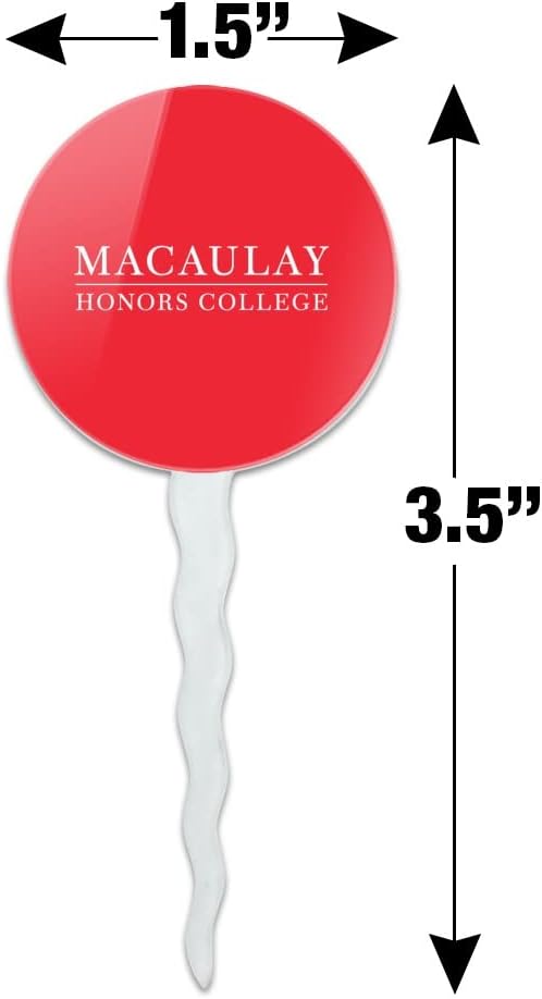 Macaulay Honors College Primary Logo Cupcake Picks Toppers Decoration Set of 6