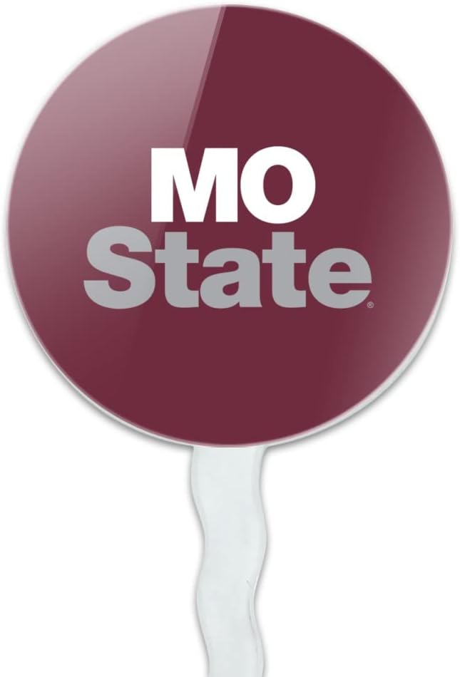 Missouri State University Primary Logo Cupcake Picks Toppers Decoration Set of 6