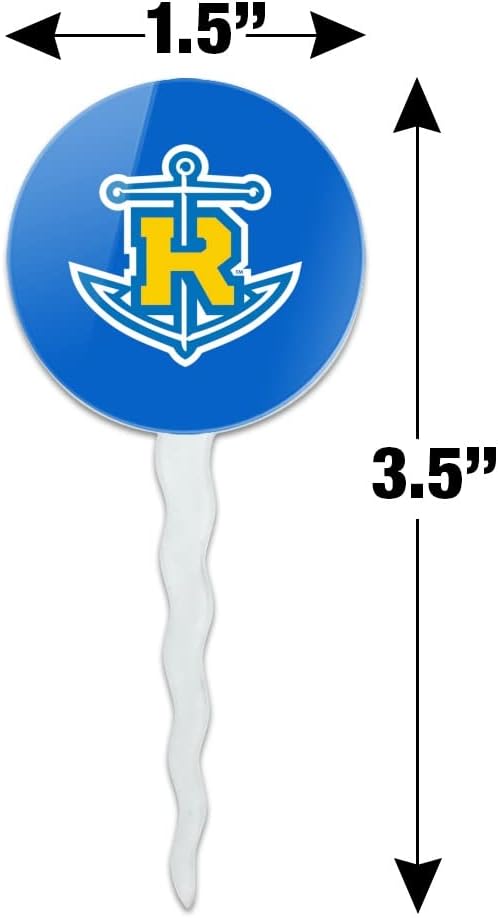 Rollins College Primary Logo Cupcake Picks Toppers Decoration Set of 6