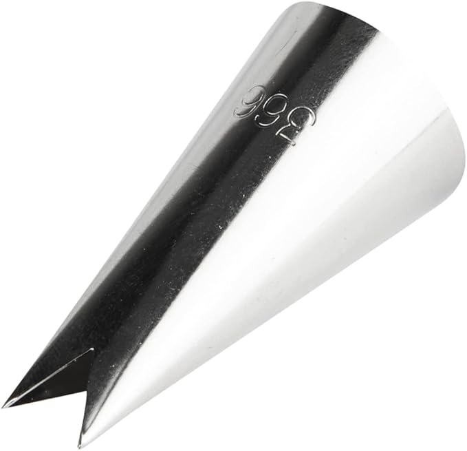 Restaurantware Pastry Tek Leaf Icing Tip 1 Reusable Piping Tip - #366 Dent-Resistant Stainless Steel Decorating Cake Tip Dishwasher-Safe Decorate Cupcakes Cakes or Cookies
