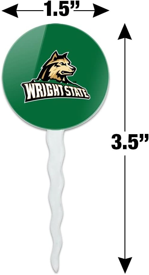 Wright State Primary Logo Cupcake Picks Toppers Decoration Set of 6