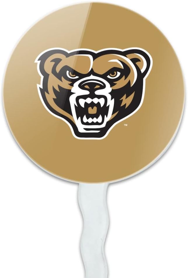 Oakland University Primary Logo Cupcake Picks Toppers Decoration Set of 6
