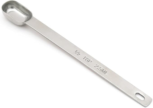 1PCS 1/2tsp (1/6tbsp, 2.5ml) Single Measuring Spoon, Stainless Steel Long Handle Individual Teaspoons Only