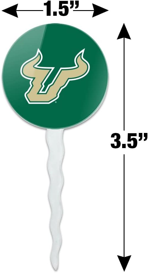 University of South Florida Primary Logo Cupcake Picks Toppers Decoration Set of 6