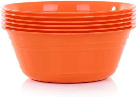 Mintra Home Snack Bowls (Small 6pk (600ml), Orange) - 5.75inW x 2.25inH
