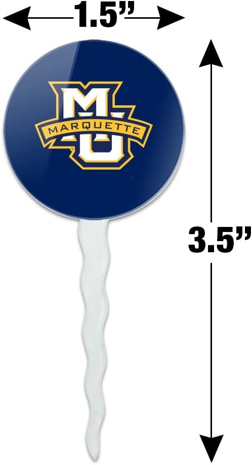 Marquette University Primary Logo Cupcake Picks Toppers Decoration Set of 6