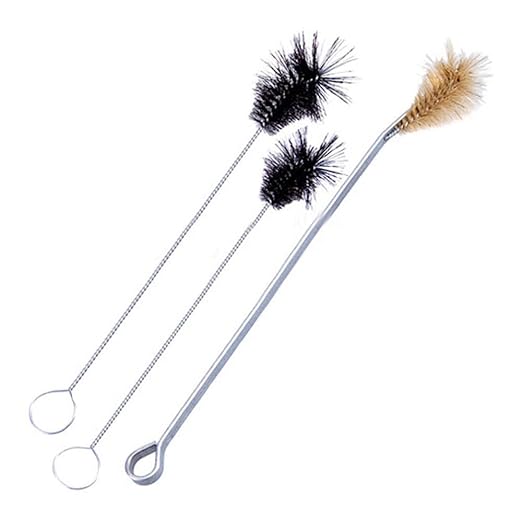610372 White Bristle Brush for 100 mL Flask, 1-1/2" Brush Diameter, 2-3/8" Brush Length, 12" Overall Length