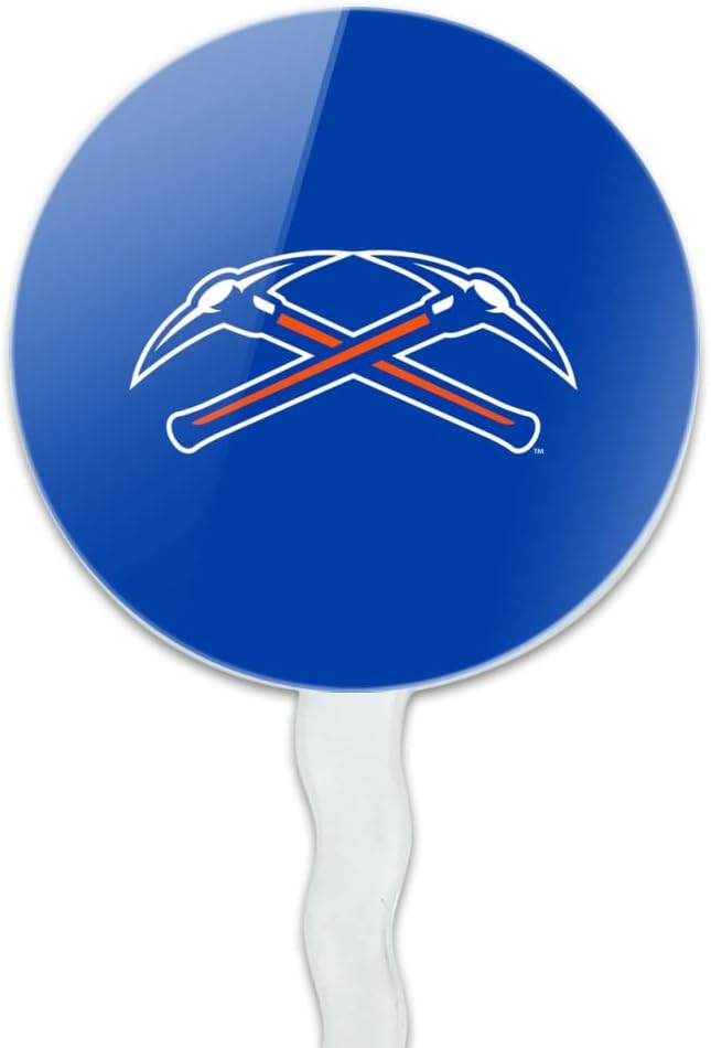 University of Wisconsin - Platteville Primary Logo Cupcake Picks Toppers Decoration Set of 6