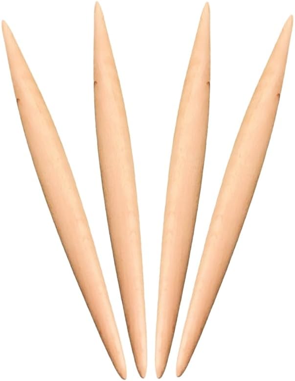 Zerodeko Chinese Dumpling Rolling Pin Wooden Rolling Stick Non-slip Handle for Home Restaurant