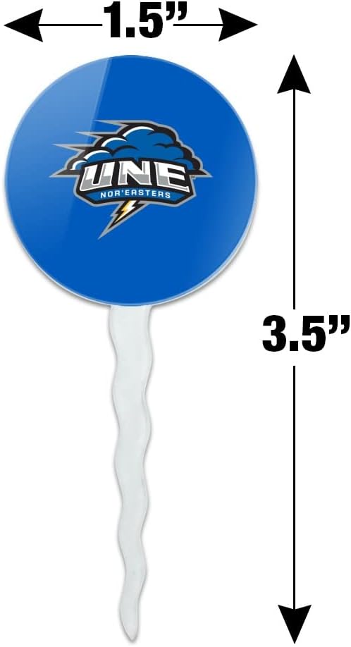 University of New England Primary Logo Cupcake Picks Toppers Decoration Set of 6