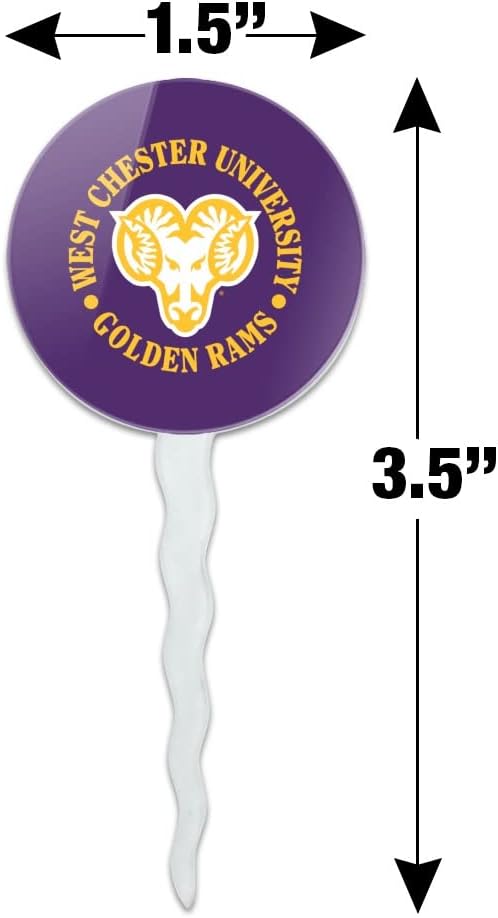 West Chester University Primary Logo Cupcake Picks Toppers Decoration Set of 6