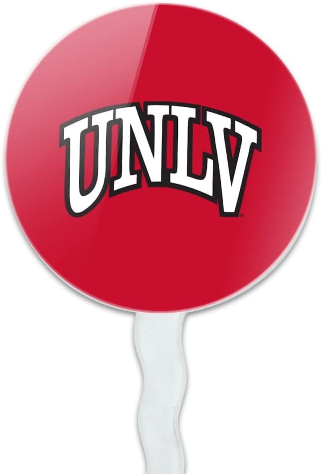 University of Nevada, Las Vegas Primary Logo Cupcake Picks Toppers Decoration Set of 6