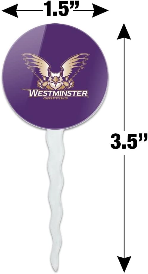 Westminster College Primary Logo Cupcake Picks Toppers Decoration Set of 6