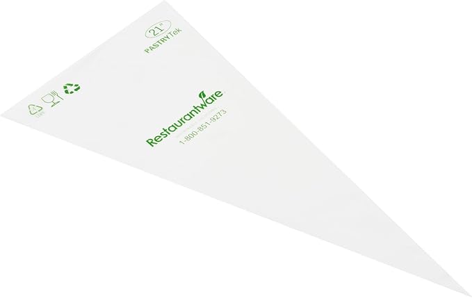 Restaurantware Pastry Tek 21 Inch Piping Bags 100 For Icing Pastry Bags - Disposable Food Grade Clear Plastic Decorating Bags Non Slip For Frosting Cupcakes Cakes And Pies