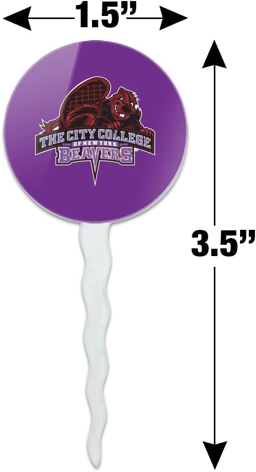 City College of New York Primary Logo Cupcake Picks Toppers Decoration Set of 6