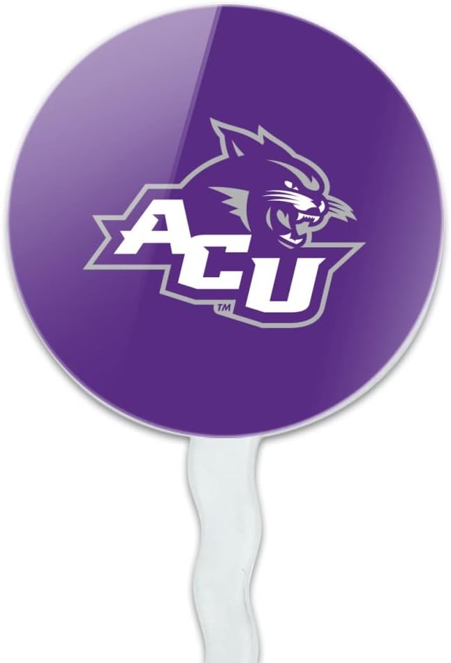 Abilene Christian Primary Logo Cupcake Picks Toppers Decoration Set of 6