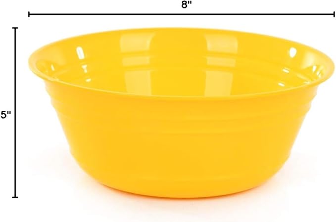 Mintra Home Snack Bowls (Large 2pk (4L), Yellow)