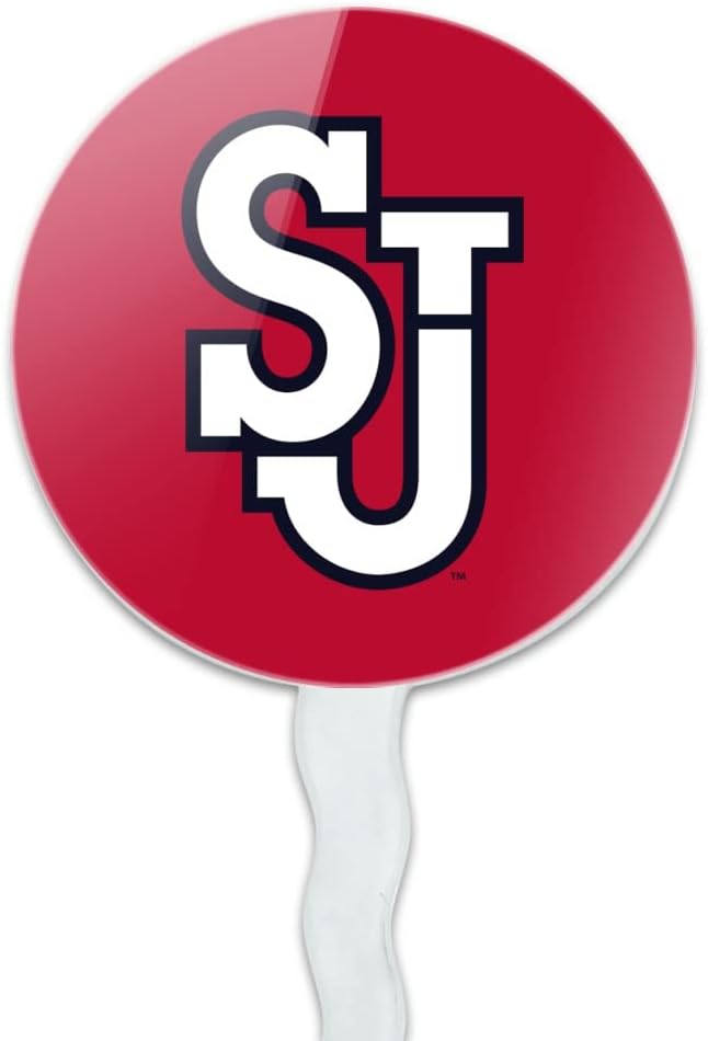 St. John's University Primary Logo Cupcake Picks Toppers Decoration Set of 6