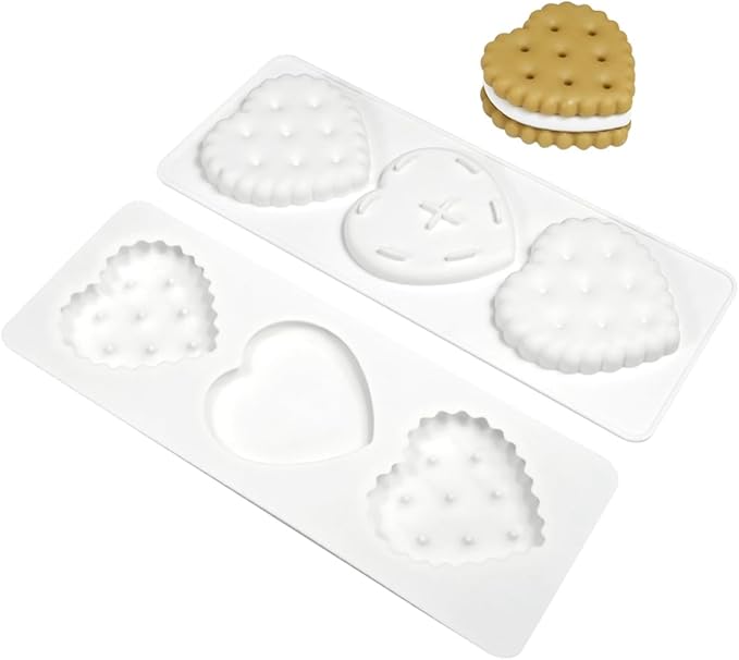 mostsom Silicone Mold Mousse Molds Love Heart Shaped Cookie Mousse Cake Silicone Molds Soap Mold DIY Chocolate Dessert Mold Pudding Jelly Kitchen Baking Tools (D_ Love Heart)