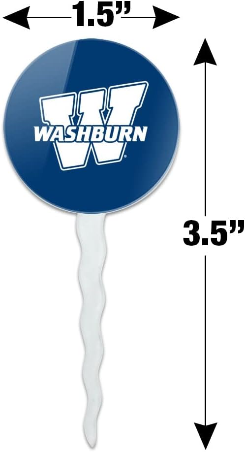 Washburn University Primary Logo Cupcake Picks Toppers Decoration Set of 6