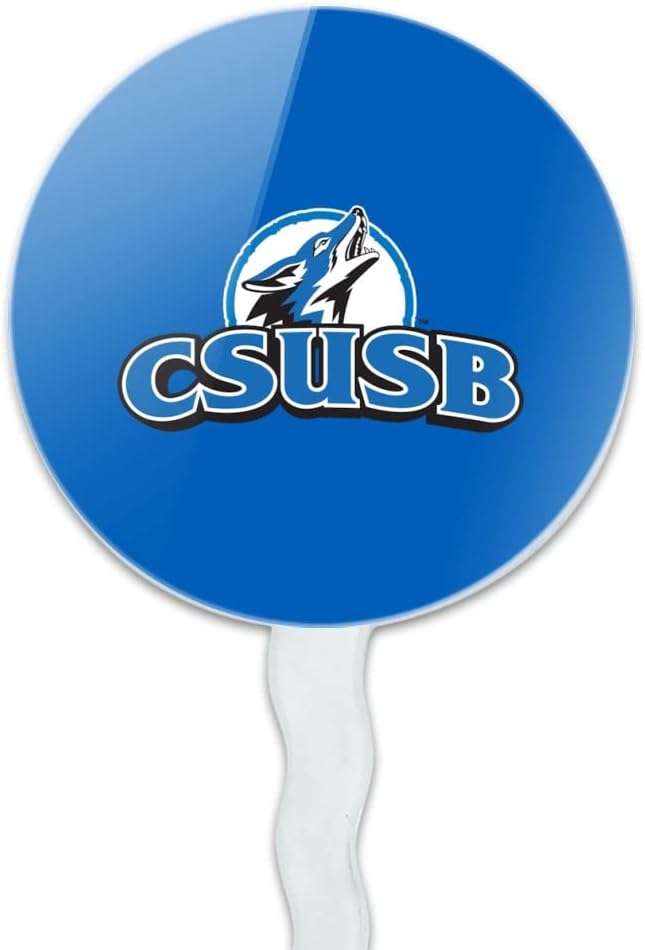 California State University San Bernardino Primary Logo Cupcake Picks Toppers Decoration Set of 6