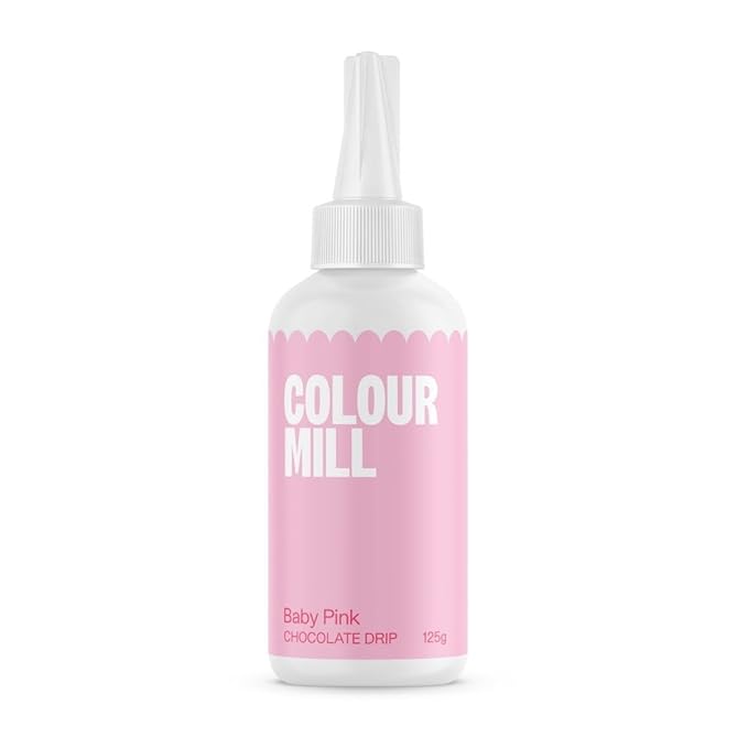 Colour Mill Chocolate Drip Easy-Melt Drizzle for Desserts, 125 Grams Baby Pink