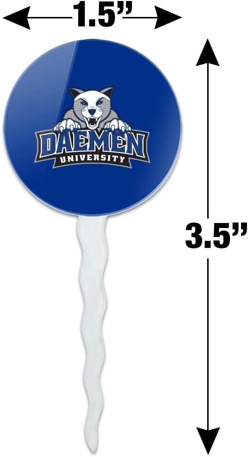Daemen College Primary Logo Cupcake Picks Toppers Decoration Set of 6