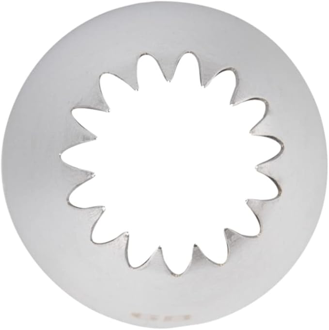Restaurantware Pastry Tek Piping Tip 1 Open Star Decorating Tip - #6B Dent-Resistant Stainless Steel Icing Tip Dishwasher-Safe Decorate Cupcakes Cakes or Cookies