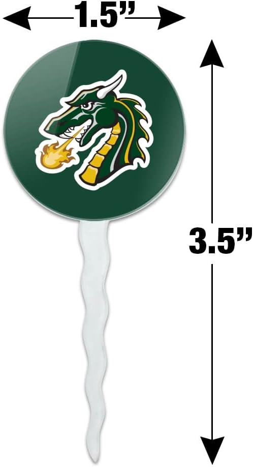 Tiffin University Primary Logo Cupcake Picks Toppers Decoration Set of 6