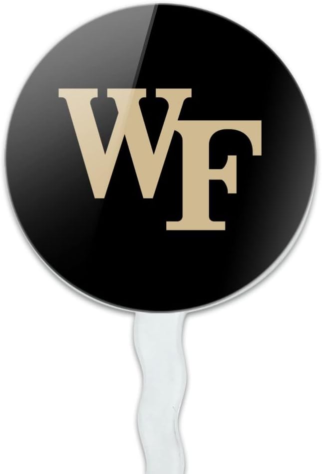 Wake Forest University Primary Logo Cupcake Picks Toppers Decoration Set of 6