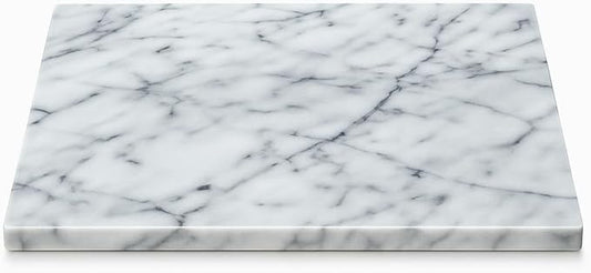 JEmarble Pastry Board 16x20 inch with Non-Slip Rubber Feets for Stability Perfect for Keep the Dough Cool and Chocolate Tempering(Premium Quality) White