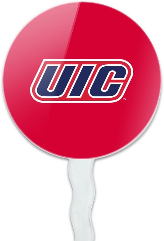 UIC Primary Logo Cupcake Picks Toppers Decoration Set of 6