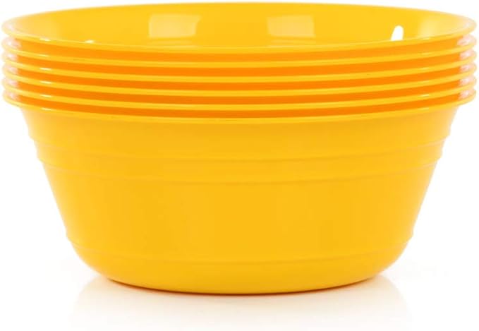 Mintra Home Snack Bowls (Medium 6pk (1.8L), Yellow)