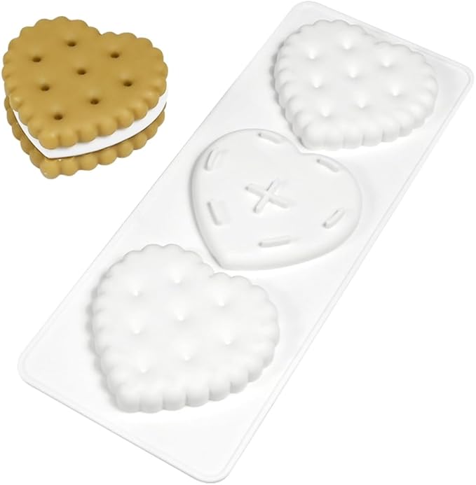 mostsom Silicone Mold Mousse Molds Love Heart Shaped Cookie Mousse Cake Silicone Molds Soap Mold DIY Chocolate Dessert Mold Pudding Jelly Kitchen Baking Tools (D_ Love Heart)