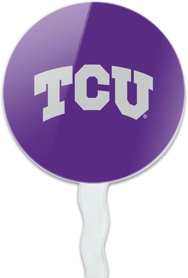 TCU Primary Logo Cupcake Picks Toppers Decoration Set of 6