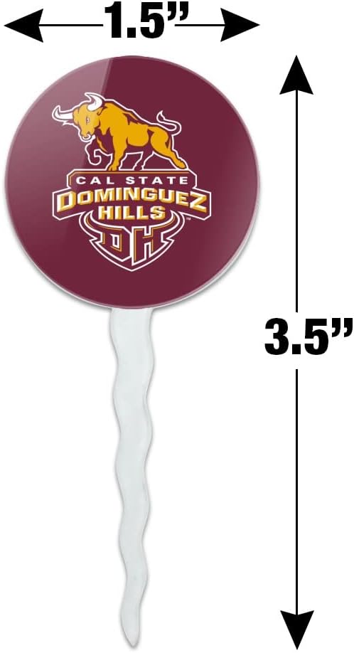 California State University Dominguez Hills Primary Logo Cupcake Picks Toppers Decoration Set of 6