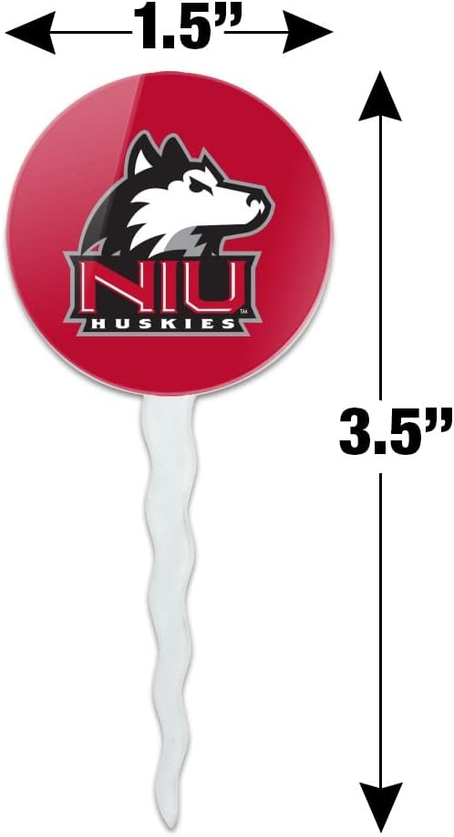GRAPHICS & MORE Northern Illinois University Primary Logo Cupcake Picks Toppers Decoration Set of 6