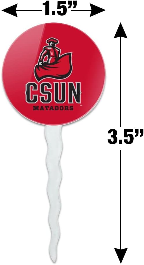 Cal State Northridge Primary Logo Cupcake Picks Toppers Decoration Set of 6