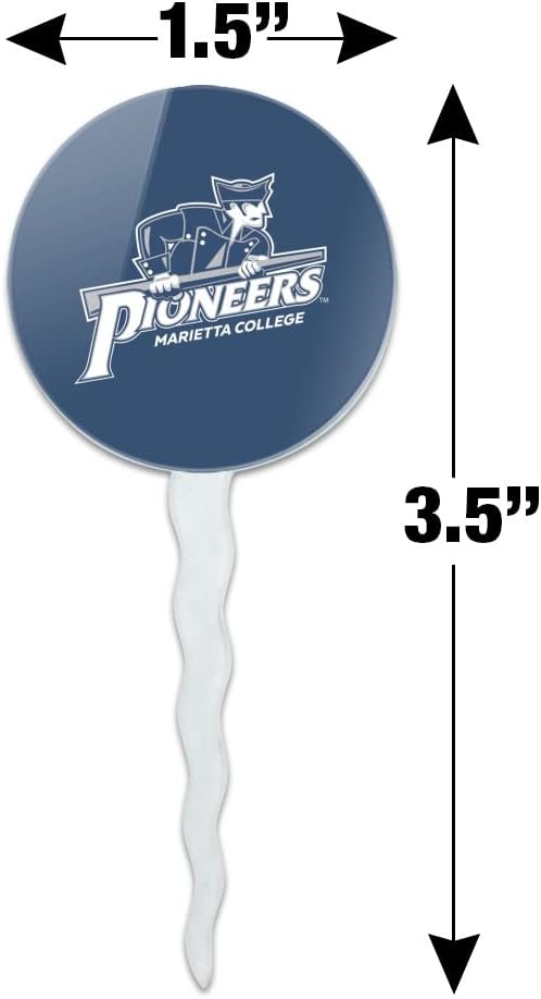 Marietta College Primary Logo Cupcake Picks Toppers Decoration Set of 6