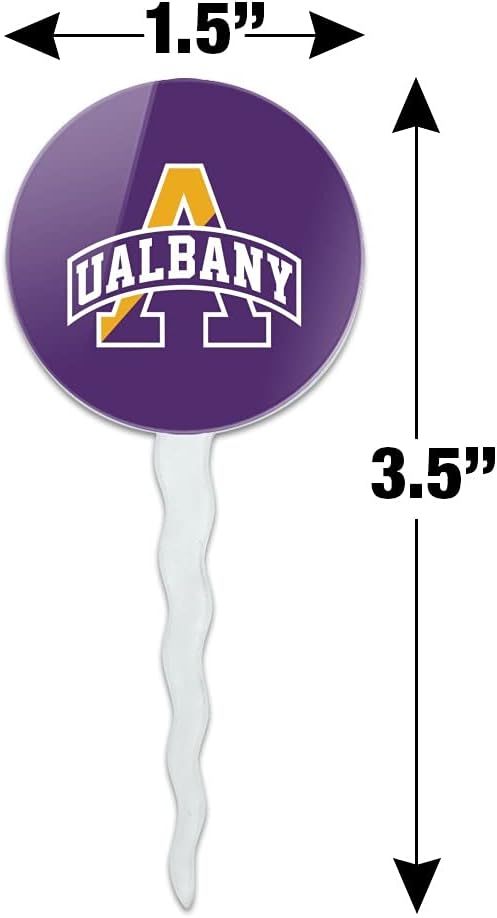 University at Albany Primary Logo Cupcake Picks Toppers Decoration Set of 6