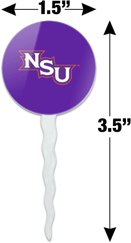Northwestern State University Primary Cupcake Picks Toppers Decoration Set of 6